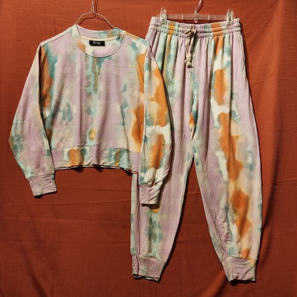 Sz Medium Soft Serve Swirl Lounge Set - Cravings by Chrissy Teigen Purple Green - Picture 11 of 11